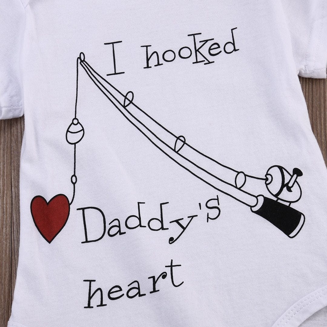 I hooked daddy's heart onesie