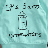 Thumbnail for “IT’S 5 AM SOMEWHERE” 2-PIECE BABY SWEATSHIRT AND PANTS