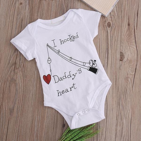 I hooked daddy's heart onesie