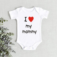 Thumbnail for I Love My Daddy/ I Love My Mommy Romper Sets