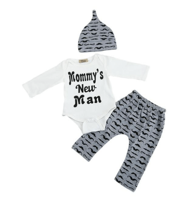 MOMMY’S NEW MAN 3 PIECE OUTFIT