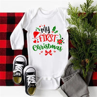 Thumbnail for My First Christmas Baby Romper